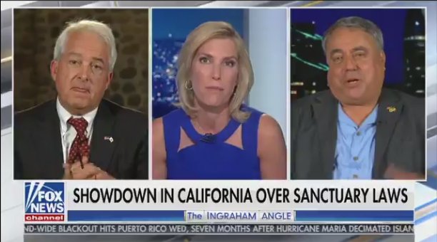 thehill's tweet photo. WATCH: Laura Ingraham removes guest from show after he mocks her for losing advertisers https://t.co/rXEid58Emw https://t.co/m67IRgudJt