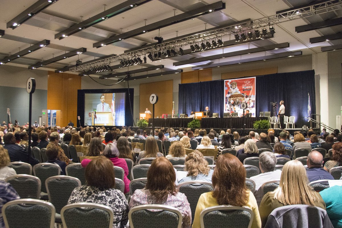VEA4Kids's tweet photo. Check out photos from yesterday's opening session on the VEA's Flickr page! #VEAConvention2018 #VEAUnity
https://t.co/qK9JF3sTIo https://t.co/VhJu3oySwF