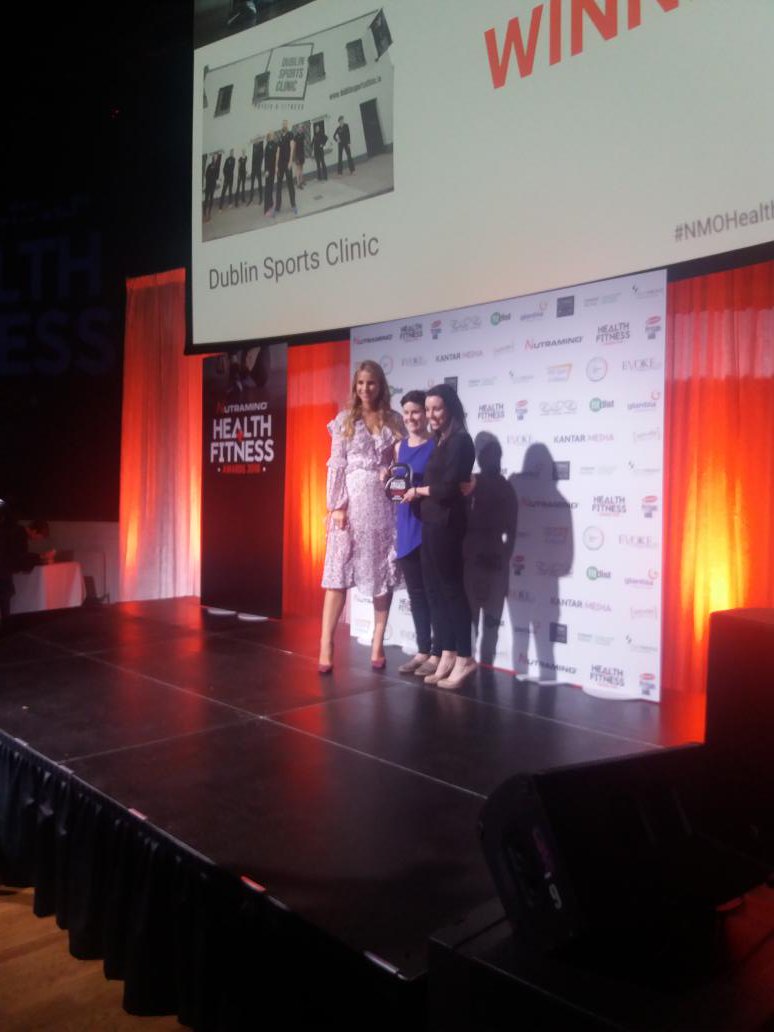 HealthFitnessIE's tweet image. And the winner of the Best Use of Social Media for Health &amp;amp; Fitness is.. @Dubsportsclinic
#NMOHealthFitAward
