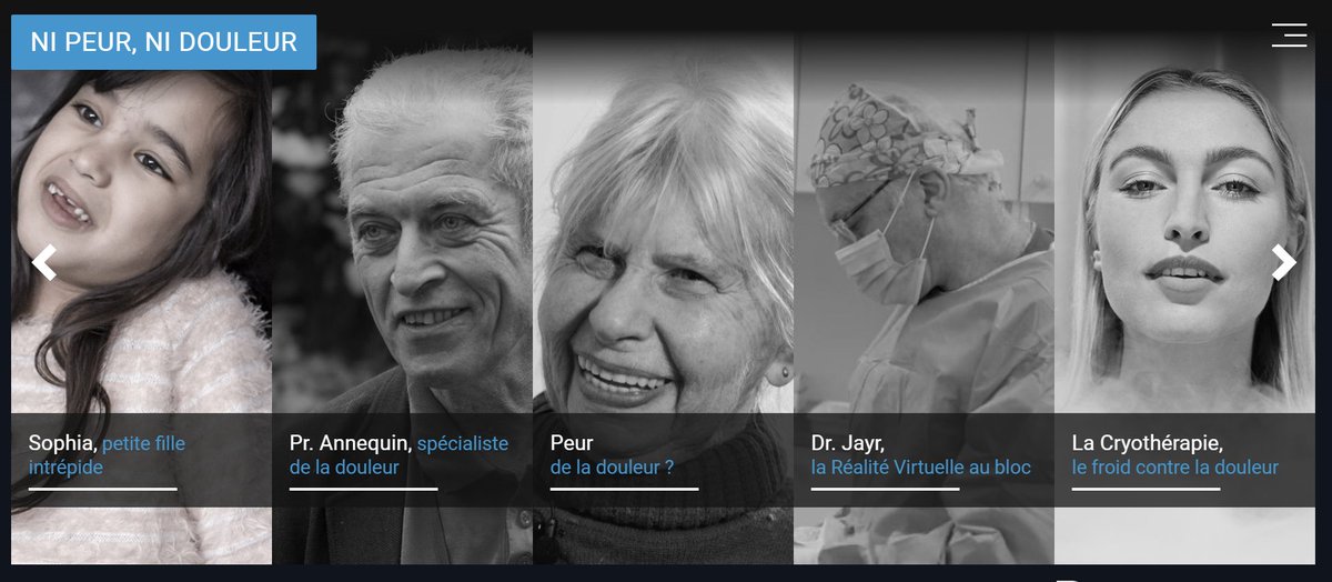 nipeurnidouleur's tweet image. Découvrez dans le #webdocumentaire 🎥 #nipeurnidouleur comment prendre en charge la #douleur et l’anxiété liées aux soins et pour en parler #portraits #articles #témoignages @nipeurnidouleur  ▶ nipeurnidouleur.fr