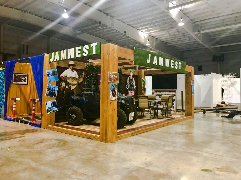 jamwestjamaica's tweet photo. We're at @ExpoJamaica EVERYDAY until Sunday, April 22, 2018. Come learn more about #JamwestAdventurePark, our products, enjoy SPECIAL DISCOUNTS &amp; perhaps win a prize!! 

#expojamaica2018 #SupportAllThingsJamaica #SupportJamaica #ATV #Zipline #safari #Adventure #HereIsFun https://t.co/5EgohOgGoq