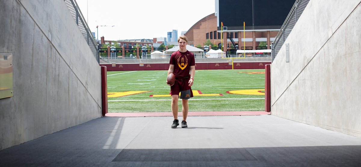 GopherFootball's tweet photo. Today’s must read. Casey O’Brien played in the spring game last Thursday. He then visited patients at @UMNChildrens on Monday. All while he fights cancer for a fourth time. 

https://t.co/ZihLqxA8VA https://t.co/Ugw6ybvM1G