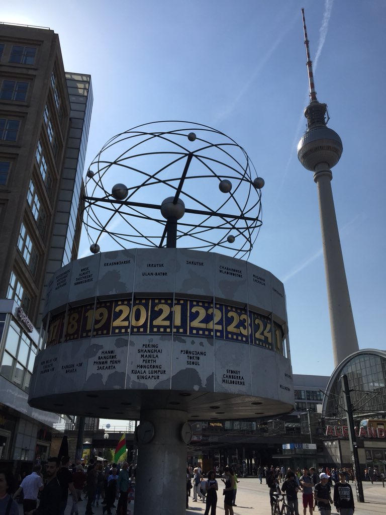FrauHaver's tweet photo. We are sad to leave #Berlin, but we had 3 wonderful days in the city. We enjoyed a tour on the river Spree, walked Unter den Linden from the Brandenburger Tor to Alexanderplatz, visited the Reichstag, and saw so much more! Danke Berlin! @cantonworldlang @AATGOnline https://t.co/ytkfFefb3m