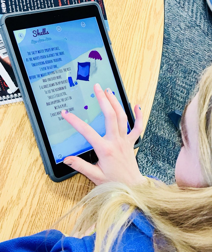 GWImhof's tweet photo. Spring Break Poems are almost finished! We can’t wait to show them off. #GWgreats #PoetryMonth https://t.co/MPPeZ4nSo9
