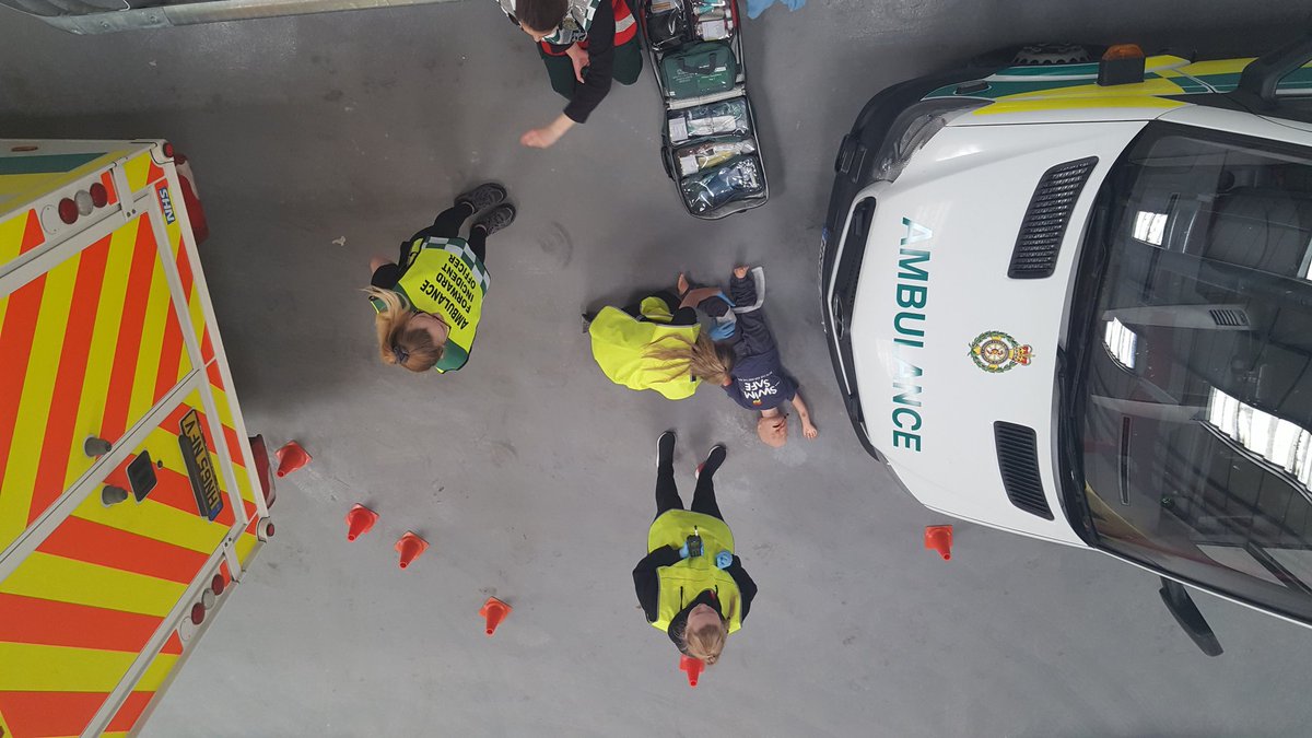 SCASeducation's tweet photo. @MKCollege Public Service Course Students having an active role as paramedics in the Young Ambulance Citizens Programme @SCAS999 #Scassimulation #nextgenerationofparamedics https://t.co/phxUNv2Z3b