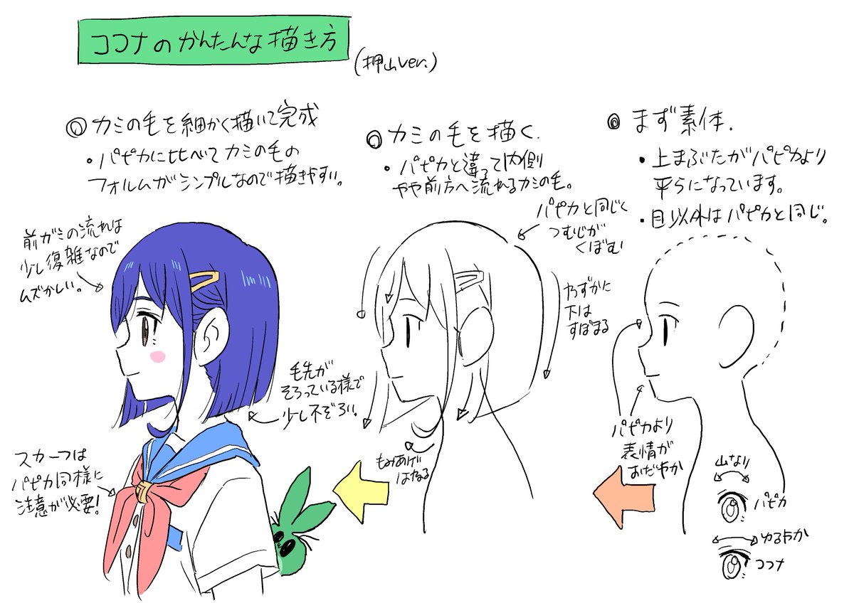 パピカに続いてココナの描き方。
久しぶりだからまたなんか間違ってるかも。
#フリフラ_アニメ 