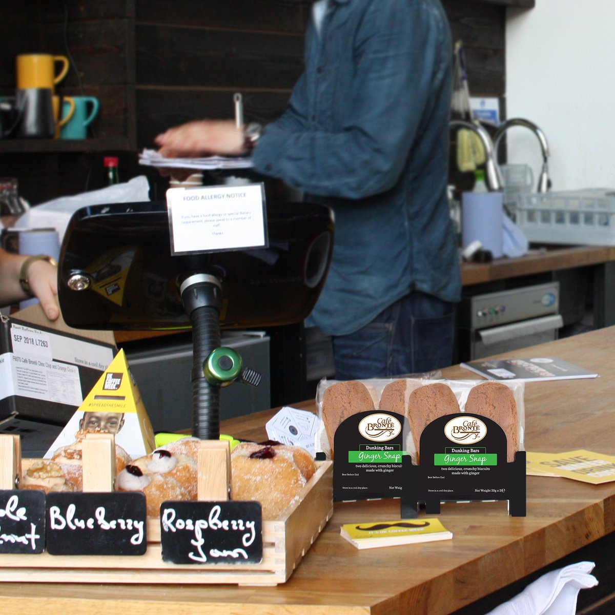 CafeBronte's tweet image. As proud sponsors of @UKCoffeeWeek, we were delighted to celebrate with @bababudancoffee in the Edinburgh sunshine yesterday! Why not join them for a delicious coffee this weekend! #UKCoffeeWeek