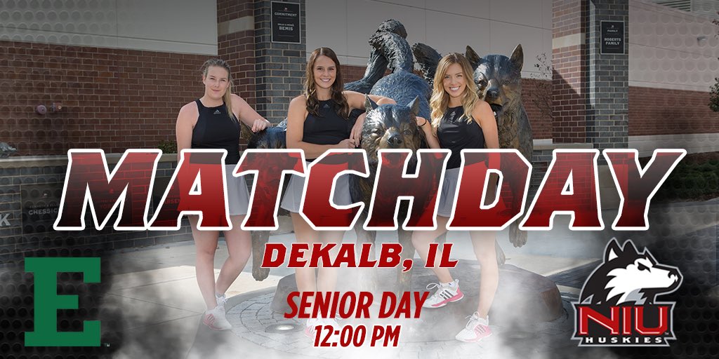 niuwomenstennis's tweet photo. #SENIOR DAY vs. Eastern Michigan. It’s a great sunny day to be out to support our seniors on their last home match. 
📍West Tennis Courts, Dekalb, IL
⏰ 11:30am
Follow our Twitter @niuwomenstennis for live score updates 
#gohuskies #niuwomenstennis #PDRHuskies https://t.co/UnBzSaWrRt
