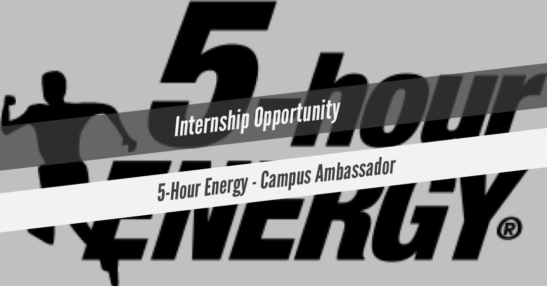 IllinoisPRSSA's tweet photo. Looking for an internship opportunity? 5-Hour Energy is looking for a new Campus Ambassador and wants you, a PRSSA member, on their team. If you’re interested, send an email to our VP Digital at https://t.co/mdkGZeNTlS.prssa@gmail.com! #PRSSA https://t.co/AaNE1T5XkI