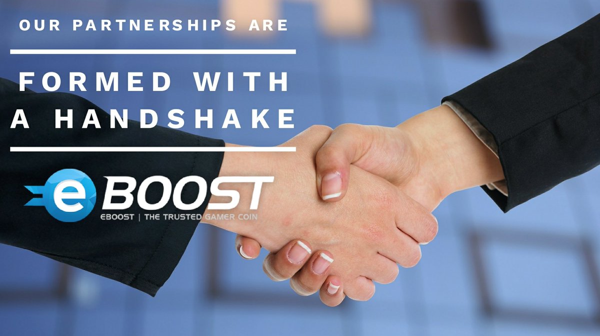 eBoost Partnerships are formed with a handshake. We do not give control to any party or accept bribes. #trusted #gamer #coin #cryptocurrency #esports
