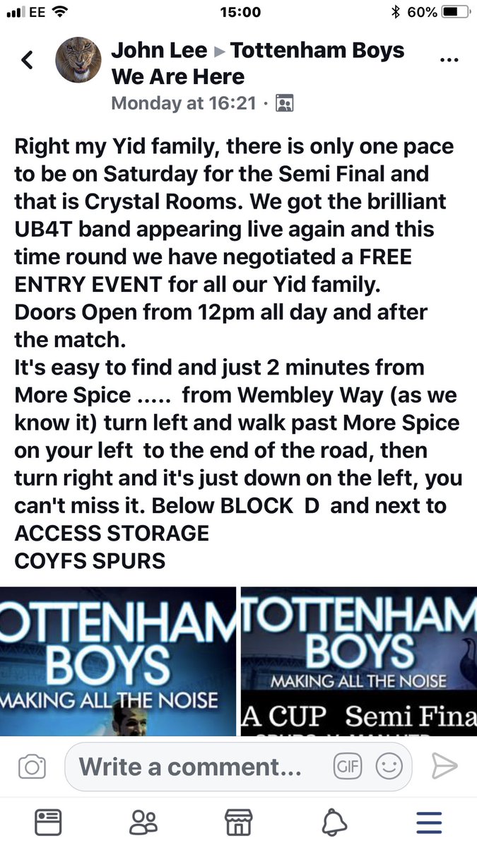 SpursNoise's tweet photo. BELIEVE, COYS 👊🏼👊🏼 https://t.co/BdPNbtybHB