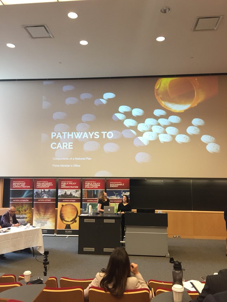 SPPASociety's tweet photo. Students representing the Prime Minister’s Office will now present their Policy options for combatting the opioid crises #MPPACapstone https://t.co/UywKCKWu5Q