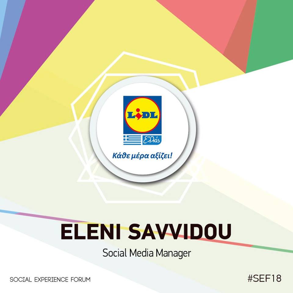 s_e_f_18's tweet photo. Η Ελένη Σαββίδου,Social Media Manager της @Lidl_Hellas_,θα βρεθεί στη σκηνή του Social Experience Forum στις 17 Μαΐου!
ℹ️Αν δεν θέλεις να χάσεις λεπτό από τις σπουδαίες ομιλίες που θα πραγματοποιηθούν, κλείσε θέση τώρα στο https://t.co/mhYe3e6MK3.
#SEF18 #SocialExperienceForum https://t.co/pdwNMrwAZF