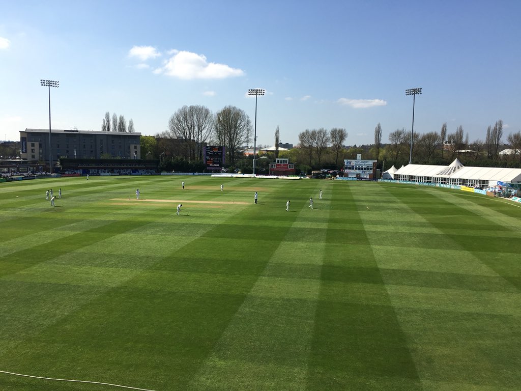 Bell_and_Co's tweet photo. From one balcony to another! Thanks @DerbyshireCCC for a lovely #1870businessclub lunch. https://t.co/q7wWbVkyaW