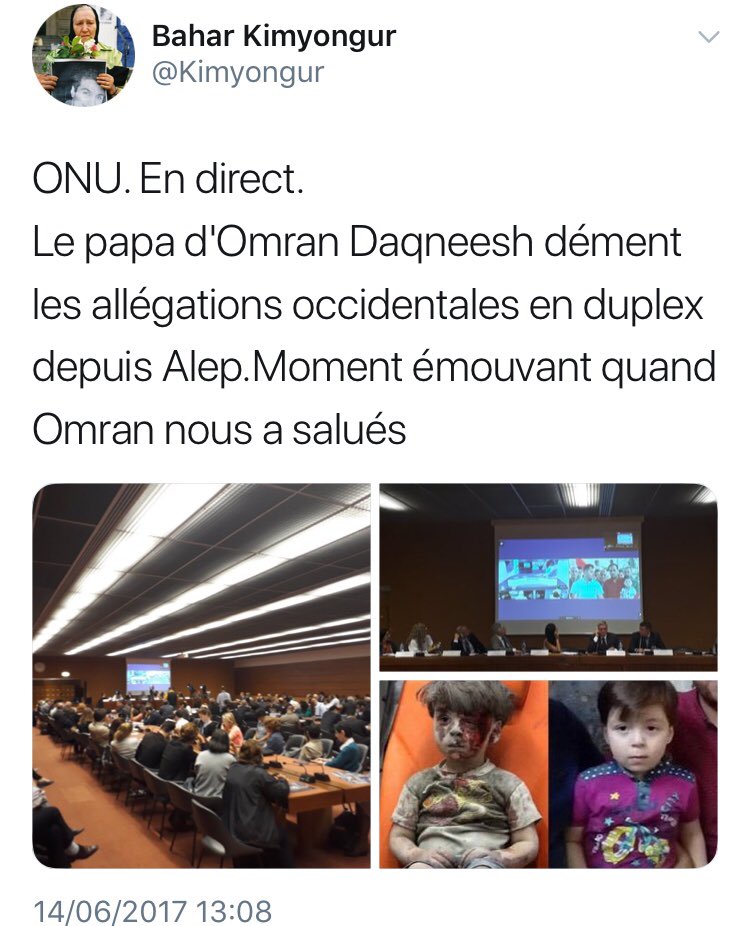 BaharKimyongur's tweet photo. L’histoire se répète.
À Alep, le petit Omran Daqneesh et son papa,victimes collatérales des combats,avaient refusé de servir une campagne internationale contre leur pays. 
À Douma,le petit Hasan Diab et son papa, victimes de l’attaque du 7 avril, nient avoir été gazés par l’armée https://t.co/pWS1wmNN5a