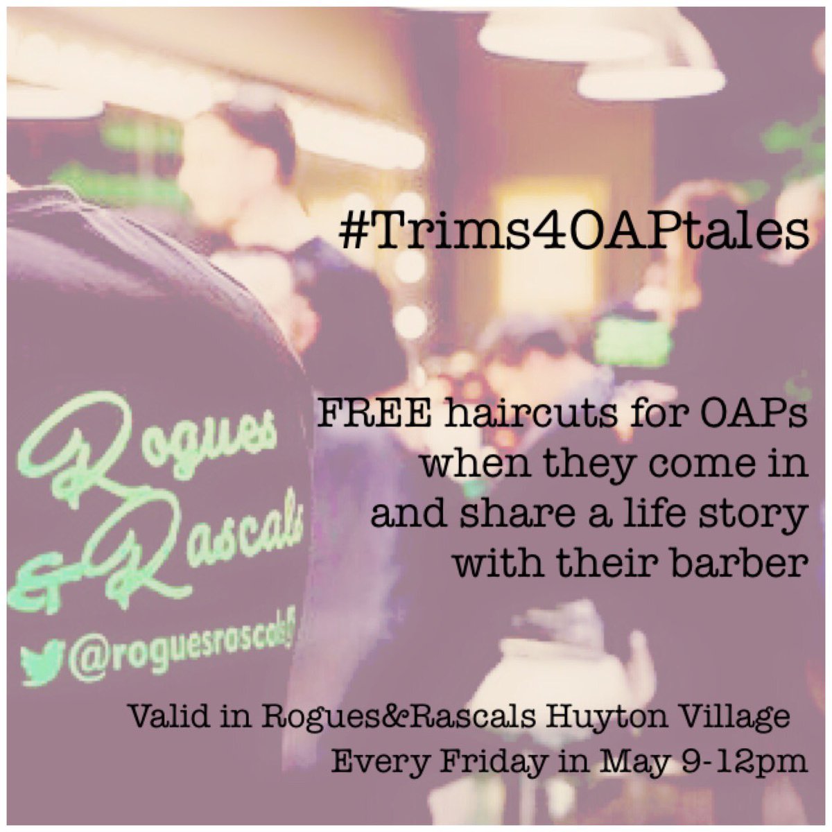 boyandaball's tweet image. To help reduce isolation at this time of year, we're launching #Trims4OAPtales - FREE haircuts for OAPs when they come in and share a life story with their barber. Valid every Friday morning in May in our #Huyton Village barbers

Please share and RT

#ageawareness #ageuk