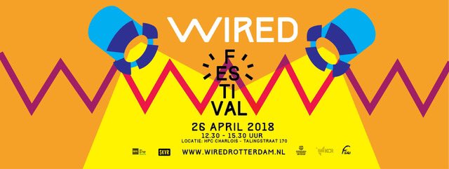 ⚡️We tellen vol spanning af naar de laatste editie WIRED FESTIVAL van 2018 op het @hpc_charlois⚡️Een spetterende dag vol workshops, optredens en creativiteit!! Design door <a href="/hetechtewerk/">Het Echte Werk</a> 🌞@KCRrotterdam