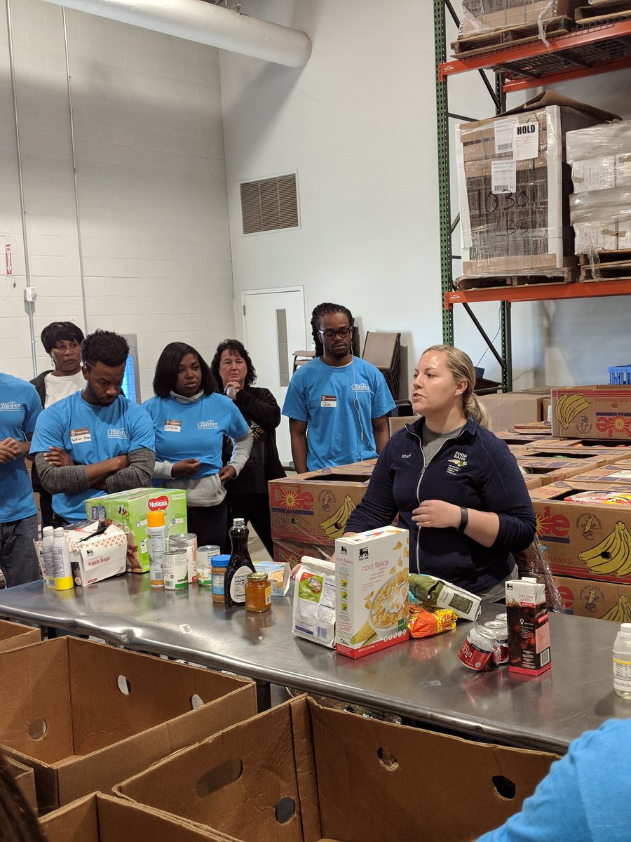 FoodBankCENC's tweet photo. So what is YPN helping out with today? Sorting Retail Products. Listening intently to all the rules to sort the products! Definitely want to make sure all the food is safe. @raleighchamber @FoodBankCENC #YPNTakeover #RaleighYPN #SpringServiceDay #NoOneGoesHungry https://t.co/yrd0njiP4j