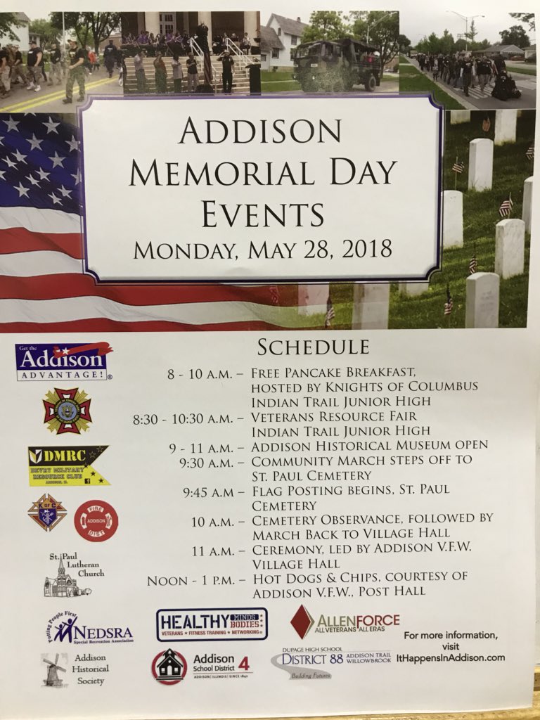 RybsITPE's tweet image. #MemorialDay Addison 2018
#AddisonAdvantage #VeteransOfForeignWars 
#AddisonHistoricalSociety @KnightsOfC @AddisonFPD @Nedsra @AddisonPolice @AddisonVillage @AddisonPubLib @AddisonSD4 @AddisonTrailHS