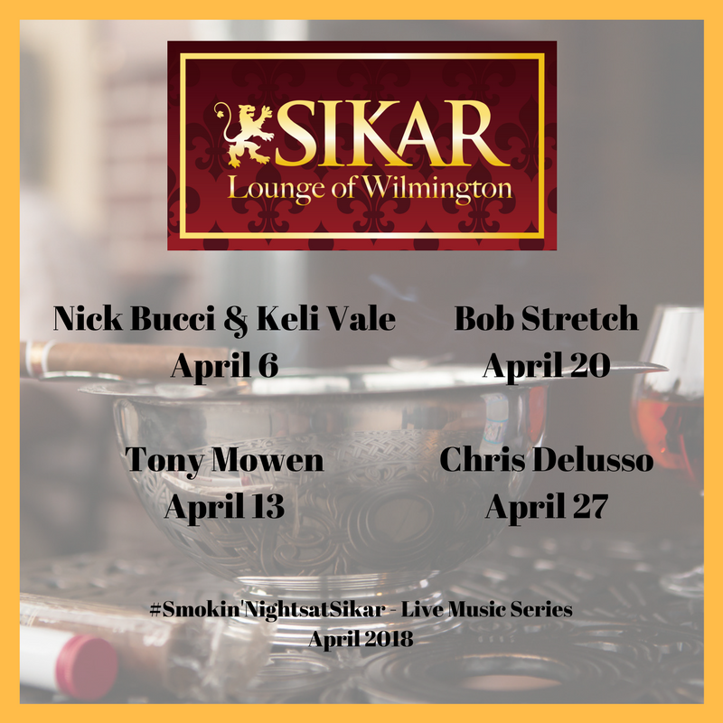 Sikarlounge's tweet photo. #SmokinNightsAtSikar Live Music Series with Bob Stretch TONIGHT starting at 9 pm!
#acoustic #livemusic #smokeandchill #cigarlife #luxury #lifestyle #lounge #inWilm #TrolleySquare https://t.co/9RQkA9Qa86