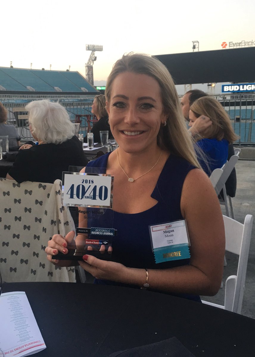 GunsterLaw's tweet photo. .@JaxGunster attorney @megankmoon honored as @JaxBizJournal #40Under40! 🎉 🏆 More pics ➡️ https://t.co/8bbZg5IASZ https://t.co/Y3TNSYFpSD