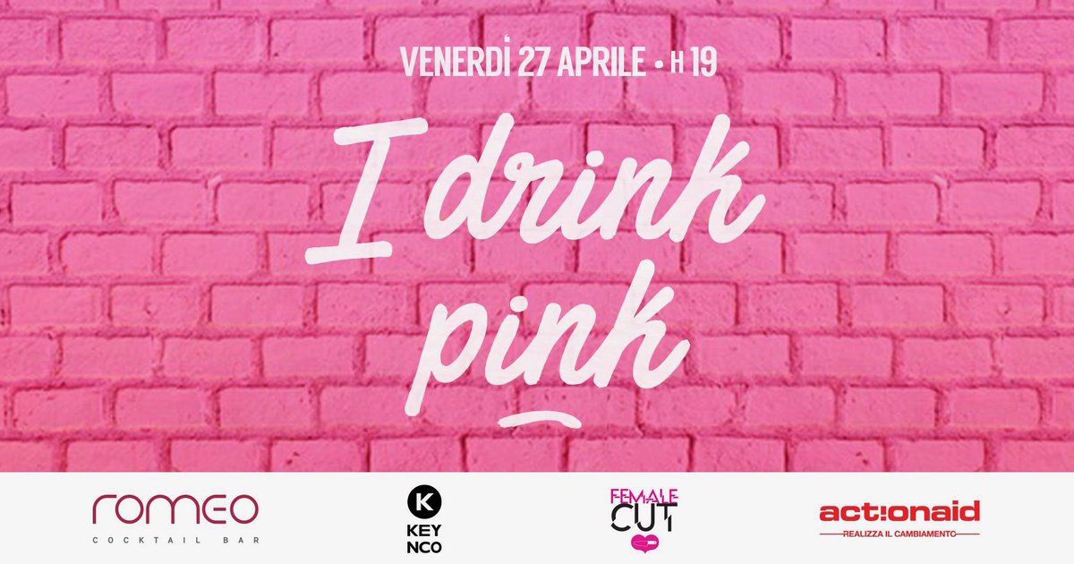 Via aspettiamo per il secondo appuntamento
I Drink Pink💕Cocktail inedito di @ValeriaSebastiani e ovviamente non mancheranno cibo a cura della @nostra Chef @cribowerman e musica @FemaleCut
Tutto il ricavato della vendita del cocktail verrà devoluto ad <a href="/ActionAidItalia/">ActionAid Italia</a> ❤️