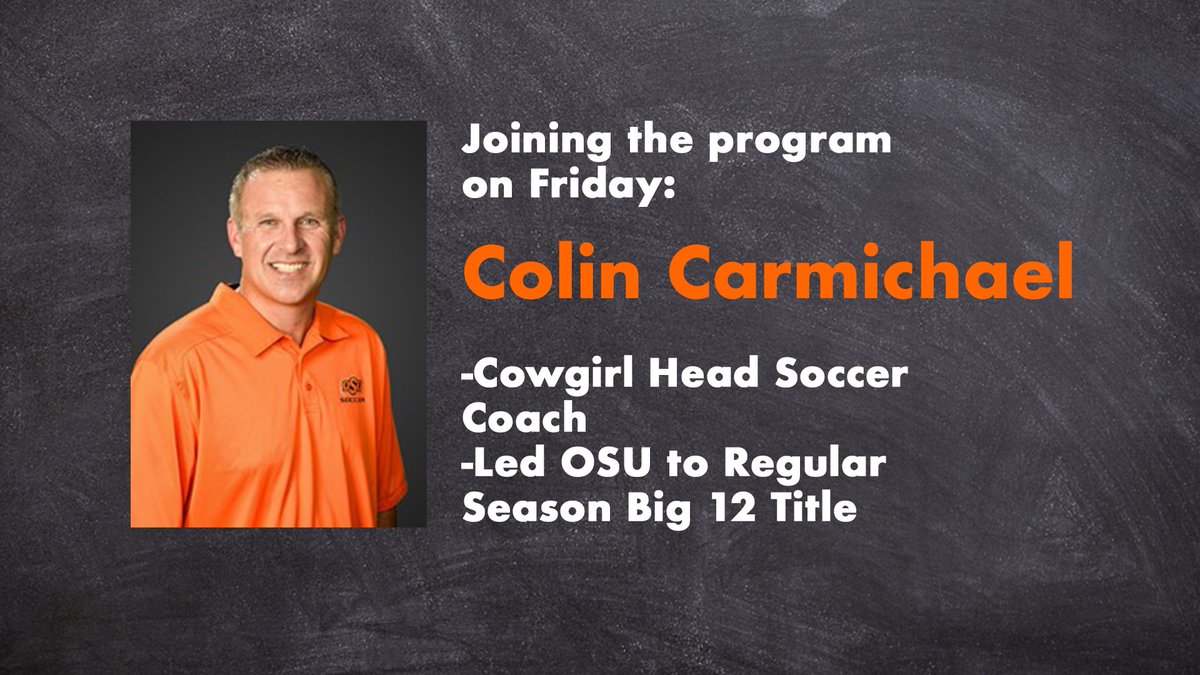 BorderBattleOSU's tweet photo. Be sure to join us today! We're going to be joined by @coachcolin_osu to talk @CowgirlFC spring soccer and look forward to the fall... PLUS don't miss our interview from @KarstenCreek with @OSUCowboyGolf 's @OSUBratton . All of that today - join us at 11! https://t.co/gT441qdB6V
