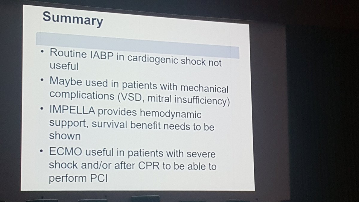 Summary of LVAD in CS. #Isquémica18
