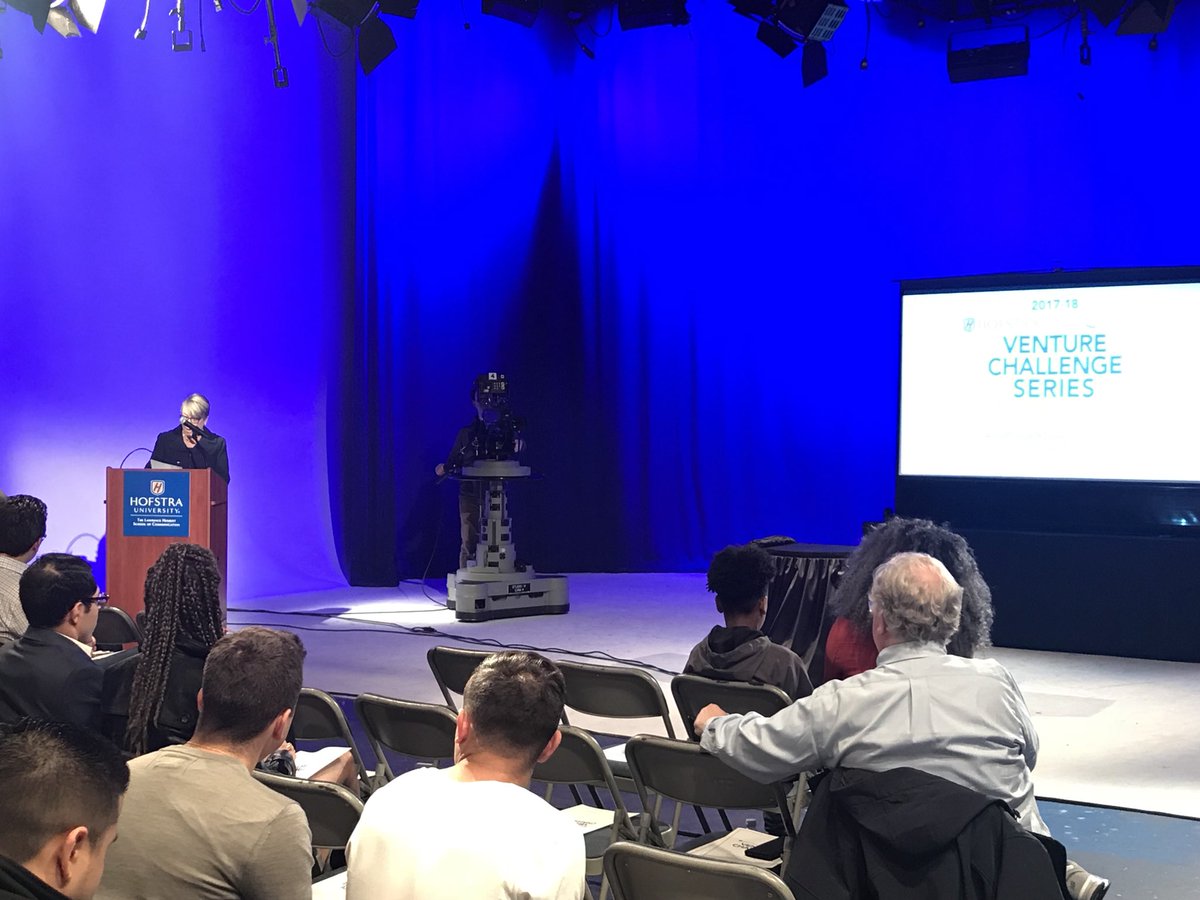 HofstraU's tweet photo. “Entrepreneurship is alive and well at Hofstra.” -Provost Gail Simmons 

Watch the #HofDigitalRemedyChallenge LIVE at https://t.co/uklXBZPJk9 https://t.co/7BotGC2sT2