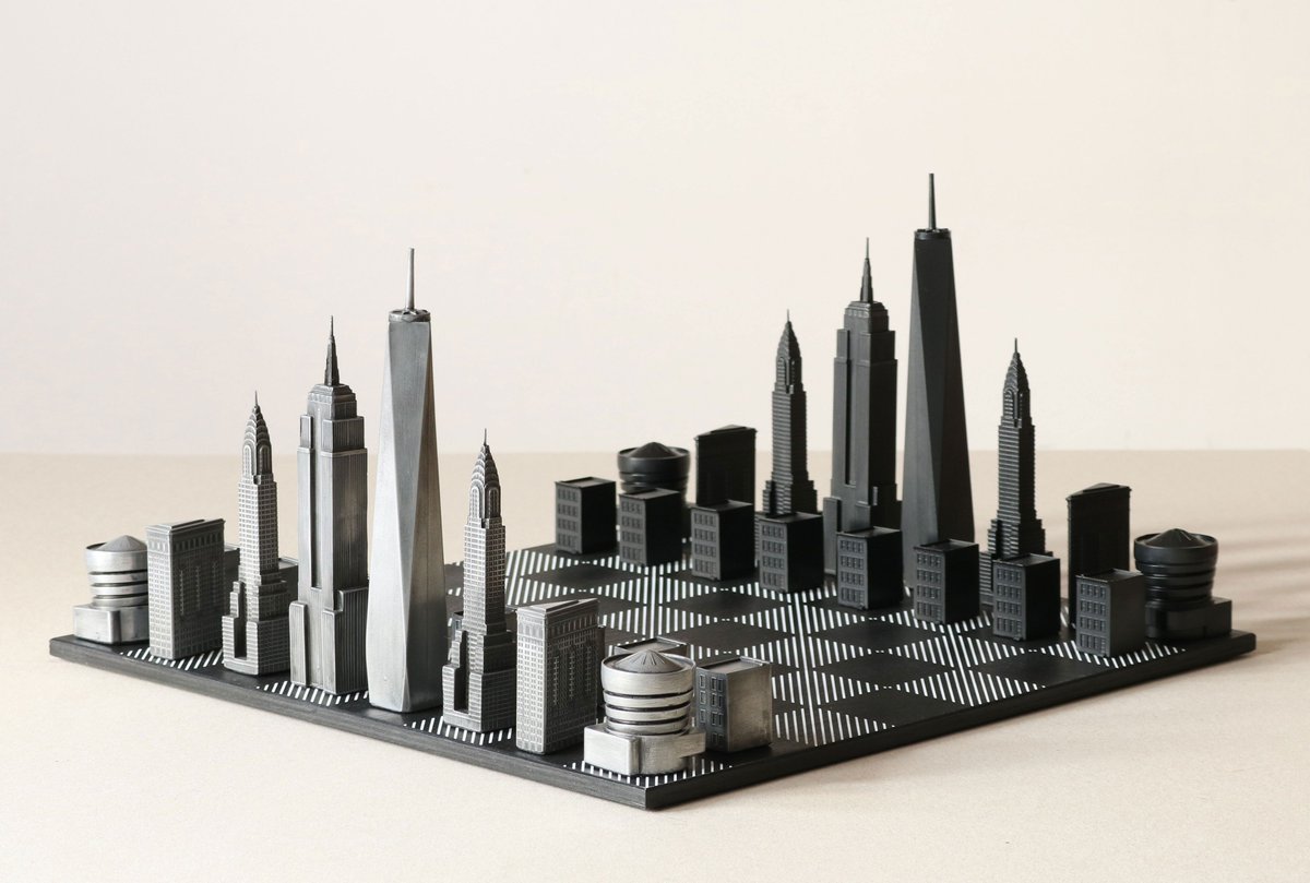 Skyline Chess On Twitter The Metallic New York City Chess Set Https T Co P0k7pupcn7 Newyork Chess Luxurygifts