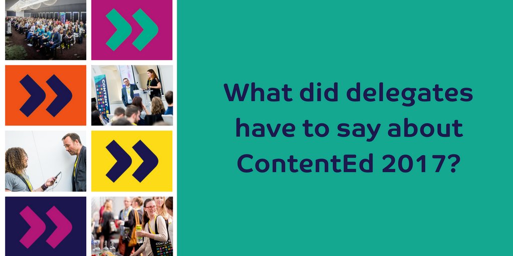 ContentEdLive's tweet photo. 📣 Haven't heard much about ContentEd before? 📣

Find out what last year's delegates said about #ContentEd17 in our latest blog post. https://t.co/1euBU180z7 https://t.co/xDfC7JxFCm