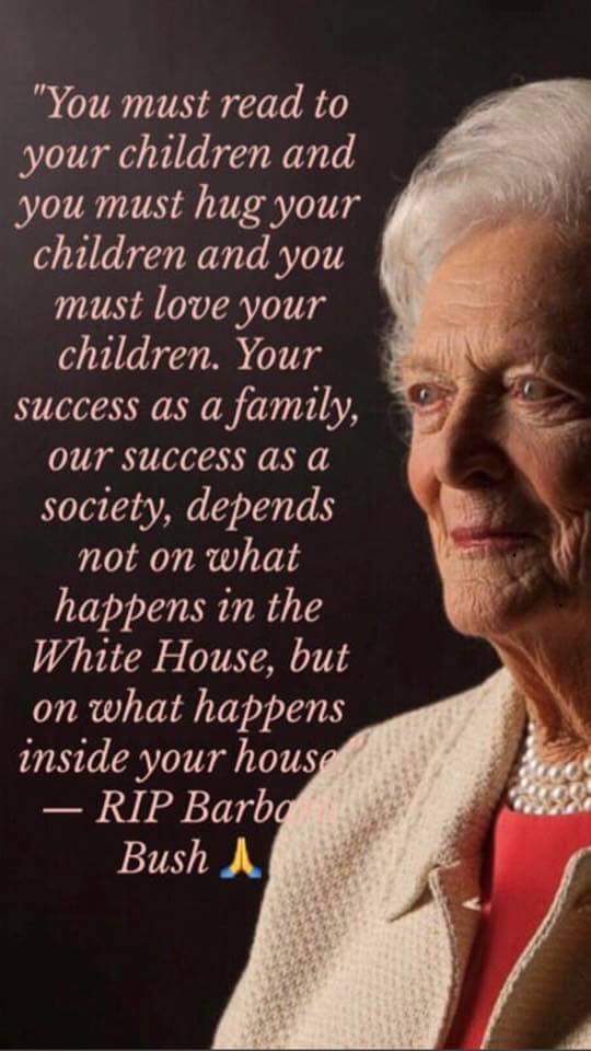 JoyMogul's tweet photo. #Truth
#RIP #BarbaraBush https://t.co/Oj0LzLRyX5