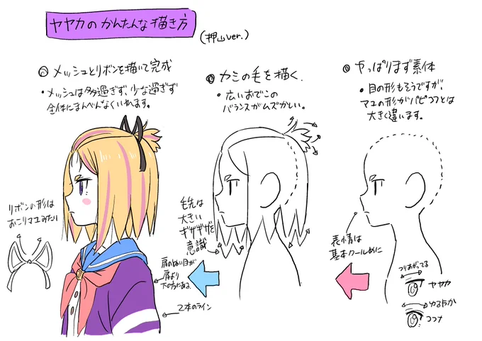 せっかくなのでヤヤカの描き方も。
#フリフラ_アニメ 