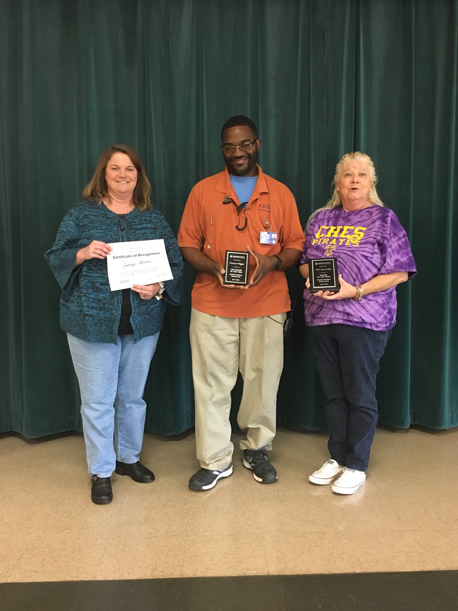BattenFaitha's tweet photo. Congratulations to CHES bus driver!!!  CHES driver  of the year: Kay Starling, Sub driver of the year, Von Wiggins, and 5 year Safe Driver Award, Jennifer Barrow! https://t.co/hwKVrOhWJl