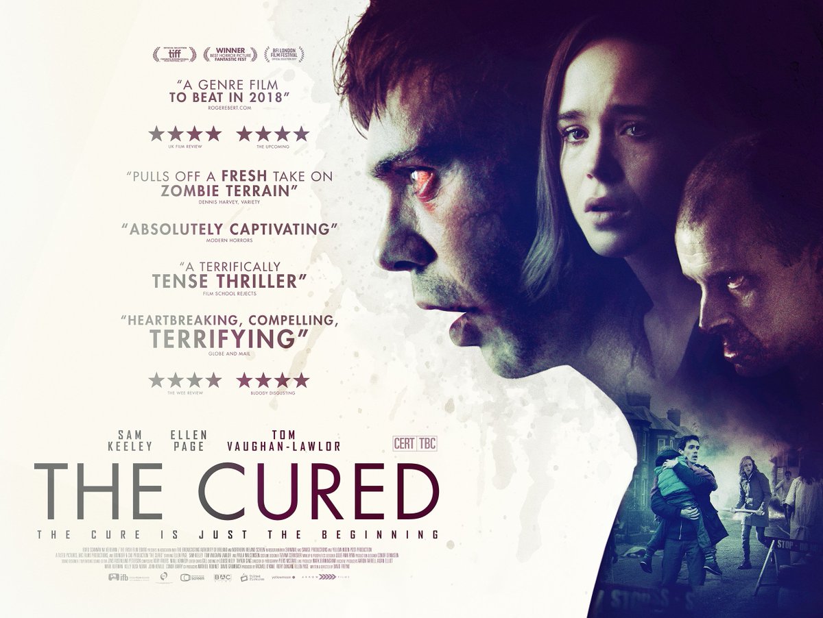 #TheCured starring Oscar-nominated Hollywood actress Ellen Page with Irish talent Sam Keeley and Tom Vaughan-Lawlor is in Irish cinemas now!