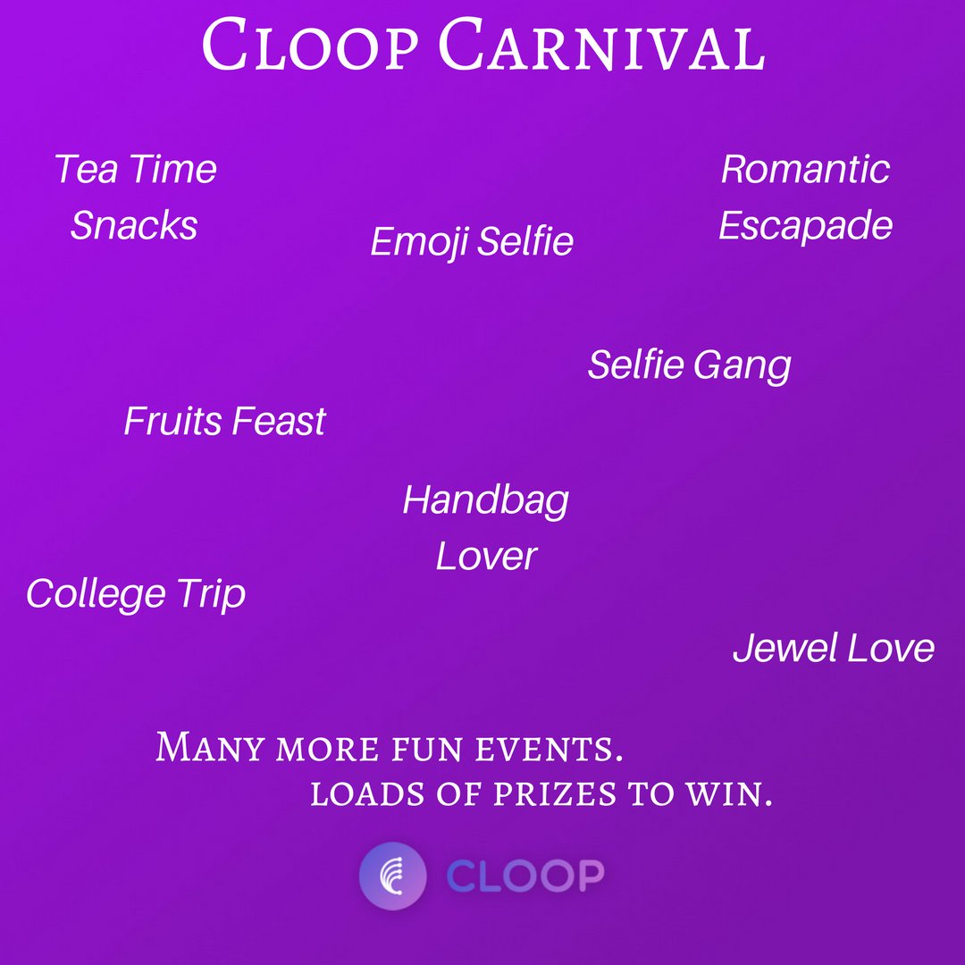 Cloopapp's tweet image. Did you know? You can win amazing prizes by just posting pics. So what are you waiting for? Just click on bit.do/CloopContests &amp;amp; start posting. New events are going live under Food, Fashion, Travel &amp;amp; Masti. Don&apos;t miss the chance. #CloopContests #CloopCarnival