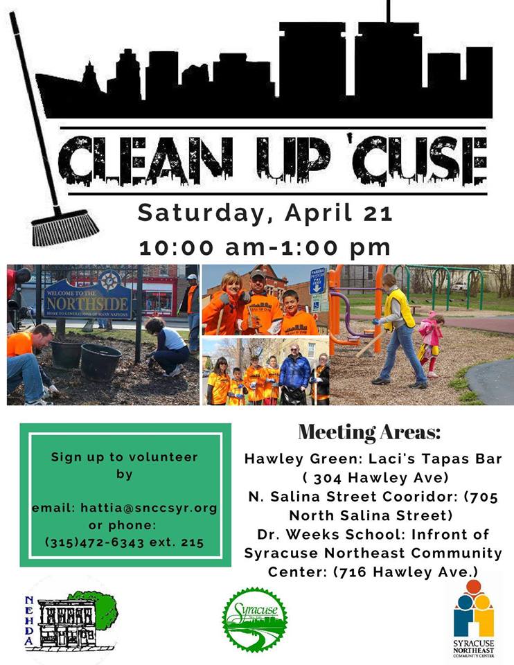 SyrLandBank's tweet photo. In honor of Earth Day weekend, How will you volunteer and celebrate your time? @AdaptCNY will be hosting their One House Initiative installing vibrant murals along with picking up trash.  Join @NEHDANorthside or @TNTSouthside if you live on the North or Southside! #Cleanupcuse https://t.co/oWBeDpO1Sc