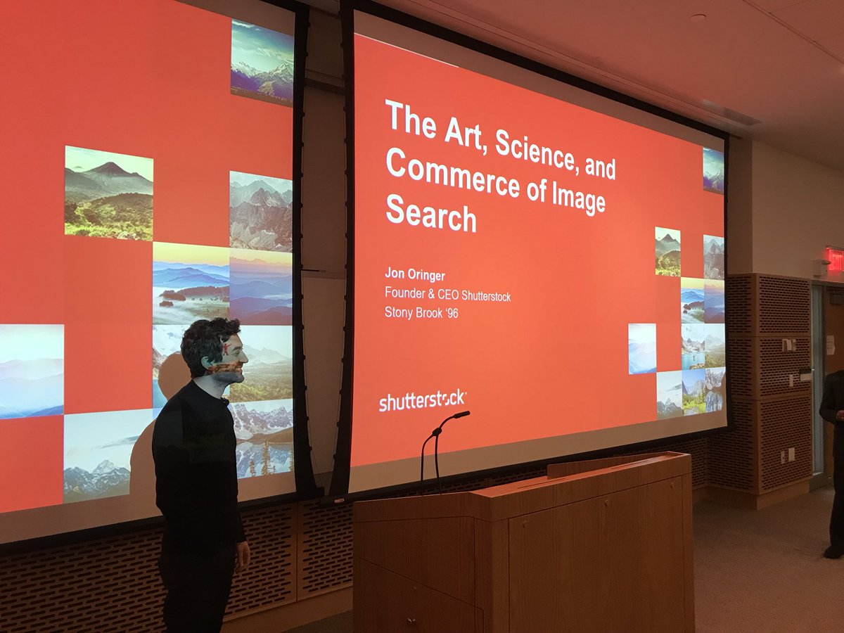 Shutterstock’s founder <a href="/jonoringer/">Jon Oringer</a> presenting a master class on #deeplearning and #eCommerce at <a href="/stonybrooku/">Stony Brook University</a>