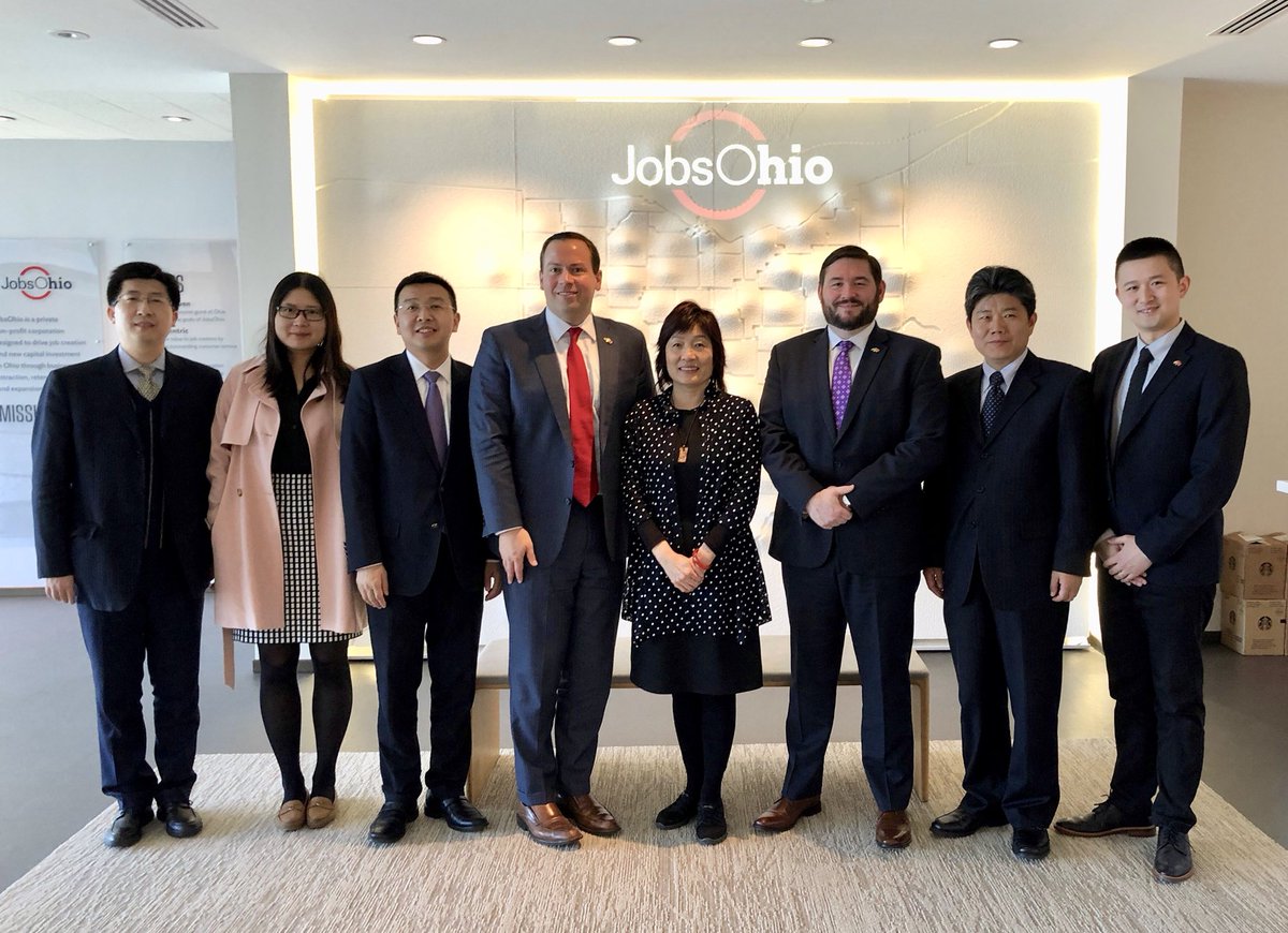 andrew_deye's tweet photo. With @bryan_farlow and @TaoZhang2, welcomed Ambassador Zhang Qiyue &amp; Team today at JobsOhio to discuss growing Chinese corporate investment in Ohio @SelectUSA @BCIU @InsourceJobsUSA https://t.co/J5UWQAOJr7