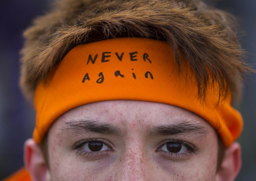 statesman's tweet photo. Central Texas students join #NationalSchoolWalkout calling for gun safety in schools. The photos: https://t.co/plIFCsBw8t https://t.co/nMK4p34mKr
