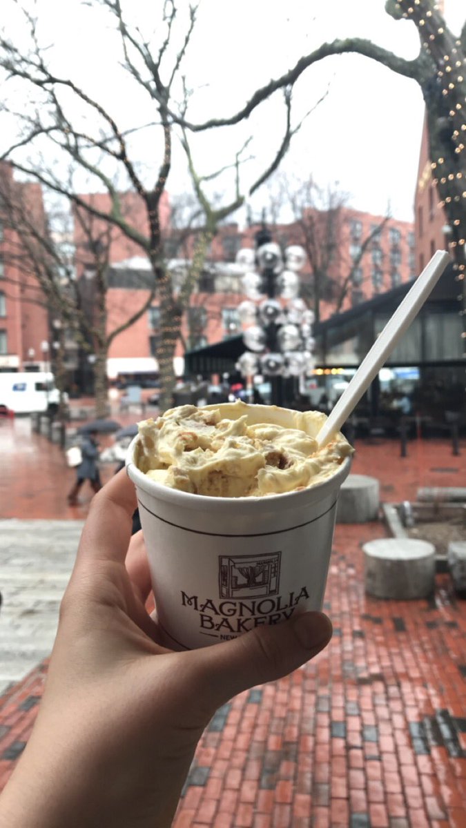 Throwback to when we went to heaven eating Magnolia Bakery’s famous banana pudding at their Faneuil Hall location 😍 #faneuilhall