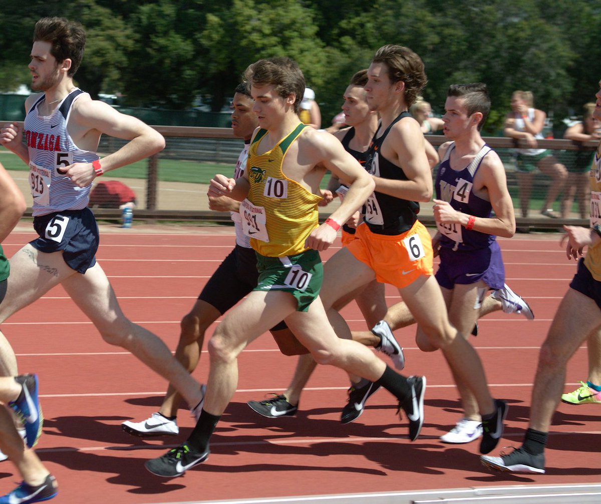 NDSUTrackField's tweet photo. Timmy! 3:48.43 for sophomore Tim Heikkila in the 1500m at the Mt. SAC Relays, winning his heat and ranking No. 5 all-time at NDSU. PR by 4+ seconds. https://t.co/7v3YXc6Nz3