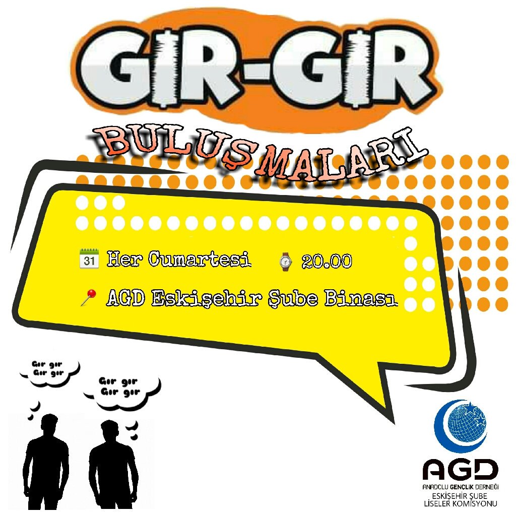 GIR-GIR BULUŞMALARI

HER CUMARTESİ
SAAT: 20.00

Tüm kardeşlerimiz davetlidir.