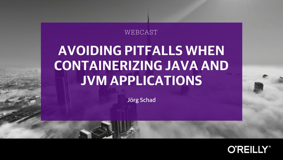 oscon's tweet photo. [WEBCAST] Avoiding pitfalls when containerizing Java and JVM applications Presented by: Jörg Schad (@mesosphere) May 15 10am PT https://t.co/J4ujy12Y1M https://t.co/VDTYn0dDnt