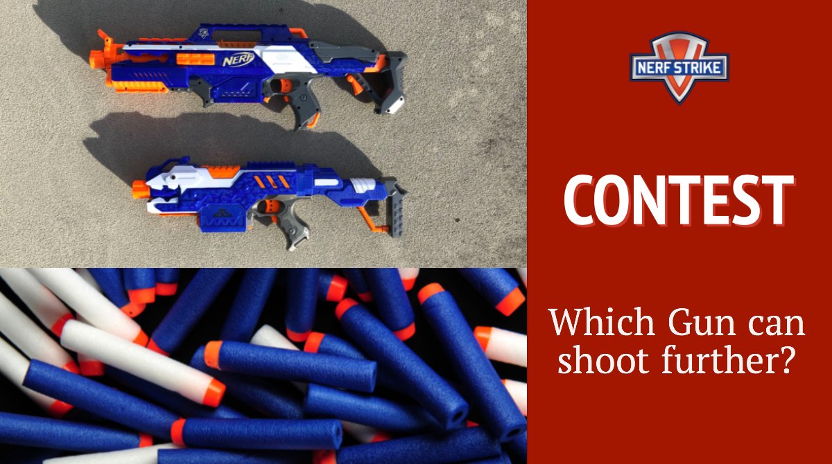 NerfStrikeStore's tweet photo. Win a Surprise Present (5 USD for shipping&handling)
1. Decide which Gun shoots further (1 for Original Nerf Rapidstrike CS-18 , 2 for Nerfstrike Rifle)
2. Comment using #nerfshooting
3. Like this post
The Original Nerf is the upper Gun in the pic.
Proof video will come! https://t.co/t7V2JEyoSq