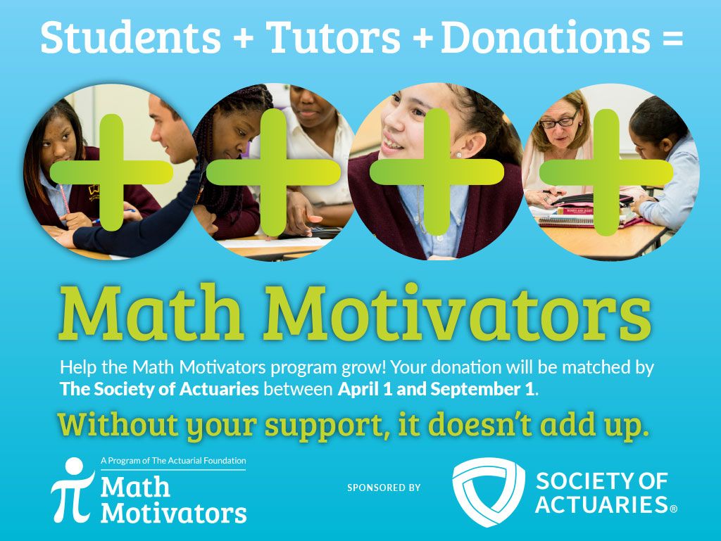 ActuarialFound's tweet photo. Schools, teachers, actuaries, tutors and students are all grateful for the @SOActuaries and its members' support of Math Motivators: https://t.co/KLdusuGmi8
#Math #MathEducation #MathCareer https://t.co/vAJMQcRVKz