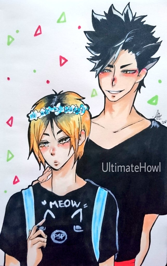 UltimateHowl's tweet photo. Mis pequeños. #haikyuu #Fanart #kurooKenma #kuroo #Kenma https://t.co/VDkYokTTyY