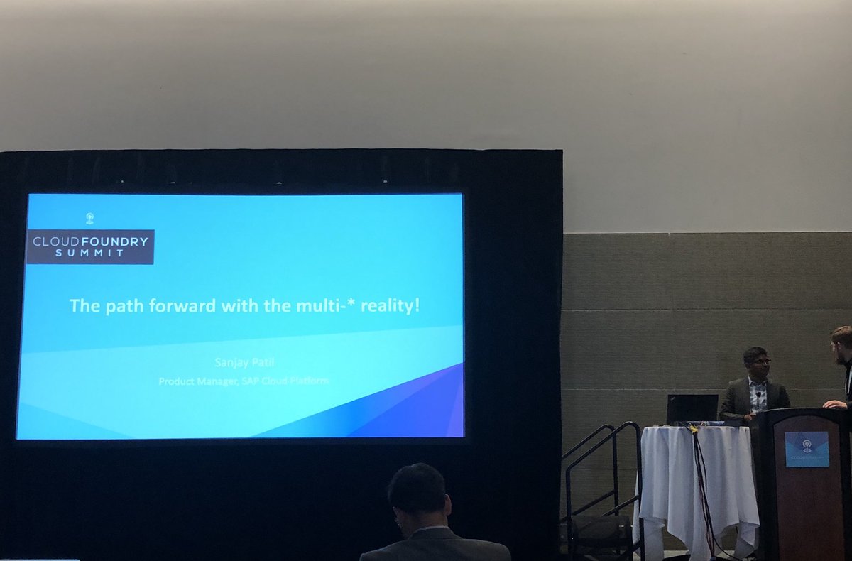 babuganesh1982's tweet photo. Cloud Foundry Summit 2018 Boston, Lightning Talk SAP - The path forward with the multicloud reality

#CFSummit #sapcp @sanjaypatil @Sudhanshu_sap https://t.co/UDu1kFJfYI