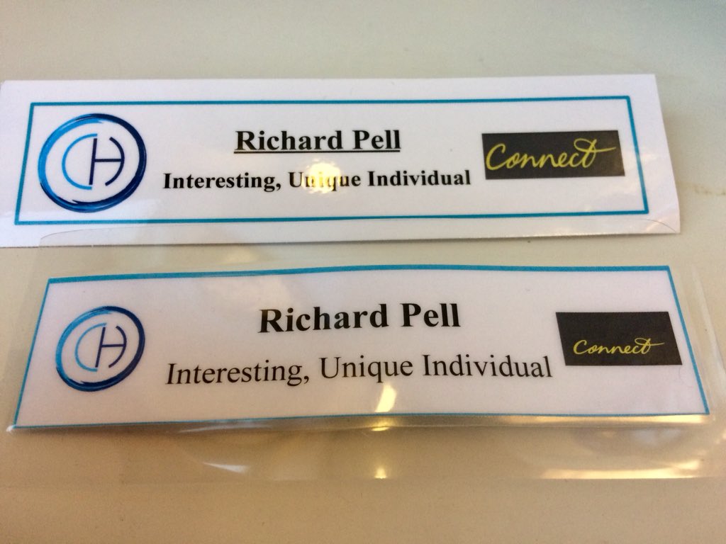 PseudoPhysio's tweet photo. Another interesting day at #TheBigRs part II today. 6 months since the first event &amp; I’m not sure I was any more confident of doing the name badge justice though! 😳🙄🤔 #TradeDescription https://t.co/iqgKkjgzDX