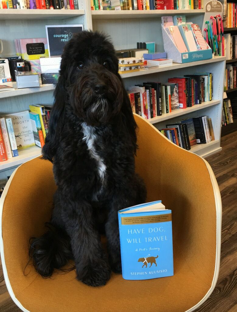 Look what Wally has chosen his pick for April's #WallyReads! #HaveDogWillTravel Thank you Wally of <a href="/GramercyBooks/">Gramercy Books</a>. LOVE your store!